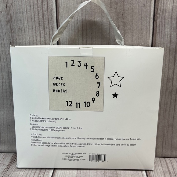 Imagin8 Milestone Blanket 47” x 47” Day Week Month Baby Photo Prop Cotton Muslin - Picture 2 of 2